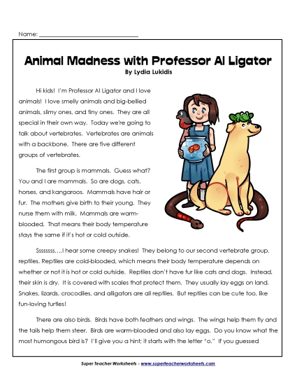 Nonfiction Articles - Animal Madness with Professor Alligator Nonfiction Articles - Animal Madness with Professor Alligator