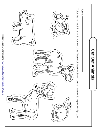 Cut Out Pictures (Small; Harder) - Animal Pictures Cut Out Pictures (Small; Harder) - Animal Pictures
