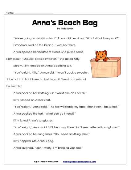 Anna & Kitty Stories (Fiction) - Anna's Beach Bag Anna & Kitty Stories (Fiction) - Anna's Beach Bag