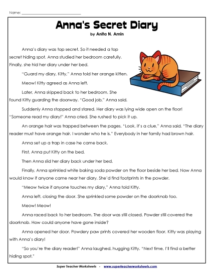 Fiction Stories - Anna's Diary (Fiction) Fiction Stories - Anna's Diary (Fiction)