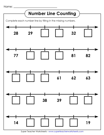 Counting Number Lines - Another Counting (2-Digit) Counting Number Lines - Another Counting (2-Digit)