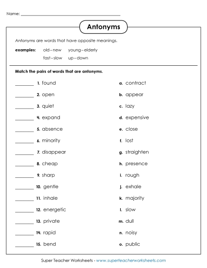 Antonyms - Antonyms 4
