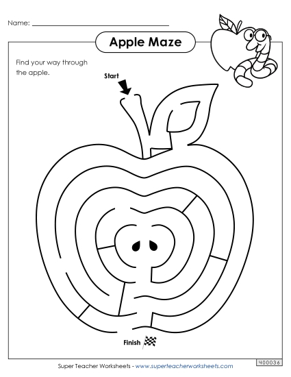 Easy - Apple Maze Easy - Apple Maze