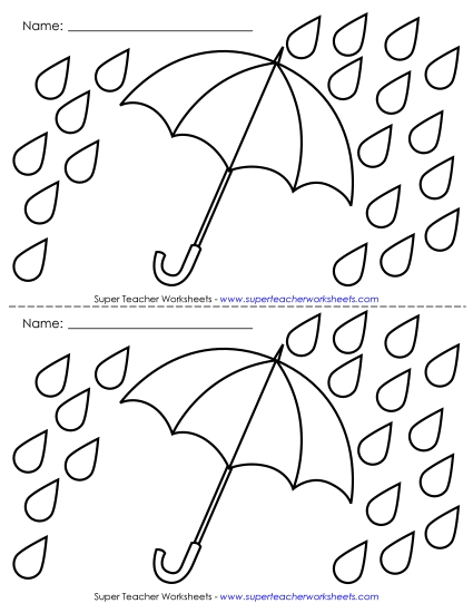 Monthly Sticker Charts - April Chart (Raindrops) Monthly Sticker Charts - April Chart (Raindrops)