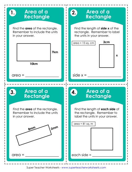Area of a Rectangle Area of a Rectangle