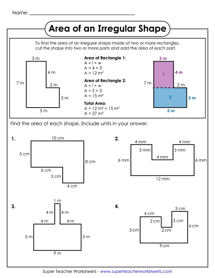 Basic - Area of an Irregular Shape (Basic)