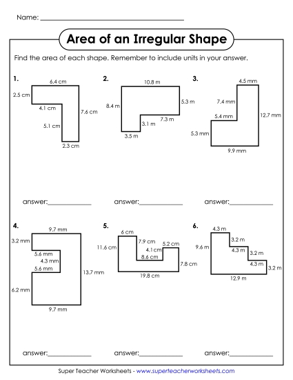 Advanced - Areas of Irregular Shapes (Advanced) 
