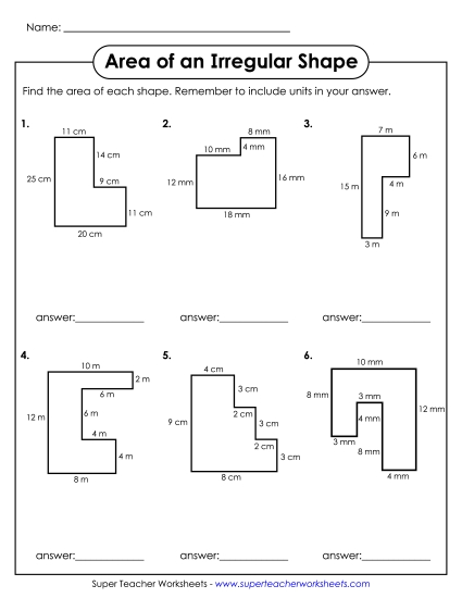 Basic - Areas of Irregular Shapes (Basic) 