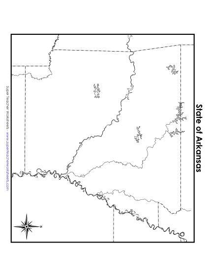 Maps - Arkansas: Blank Map