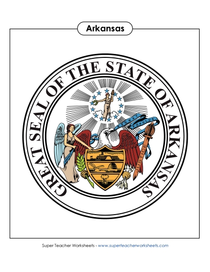 Flags & Seals - Arkansas State Seal (Full-Color Version)