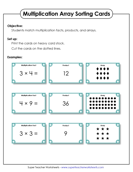 Multiplication Arrays - Array Card Sort Multiplication Arrays - Array Card Sort