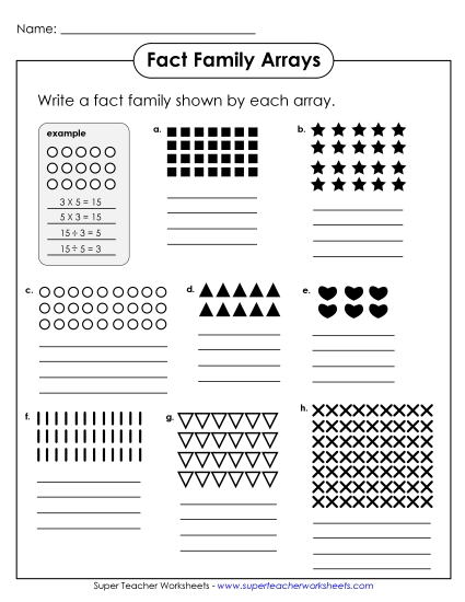 Multiplication Arrays - Array Fact Families Multiplication Arrays - Array Fact Families