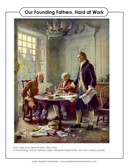 Worksheets and Activities - Artwork Analysis: Founding Fathers Hard At Work Worksheets and Activities - Artwork Analysis: Founding Fathers Hard At Work