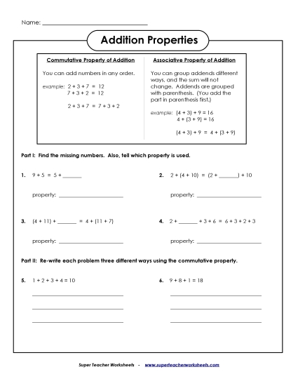 Basic - Associative & Commutative Properties