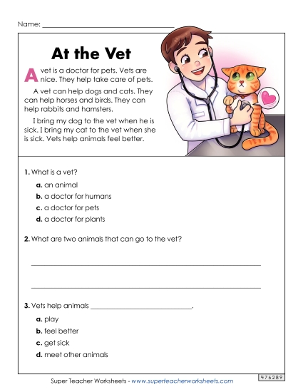 Short Passages - At the Vet (Short Article) Short Passages - At the Vet (Short Article)