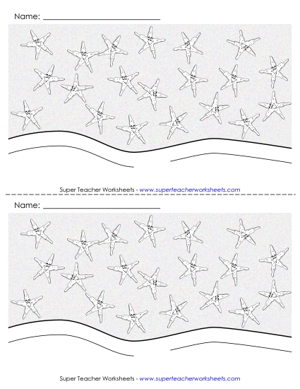 Monthly Sticker Charts - August Chart (Starfish) Monthly Sticker Charts - August Chart (Starfish)