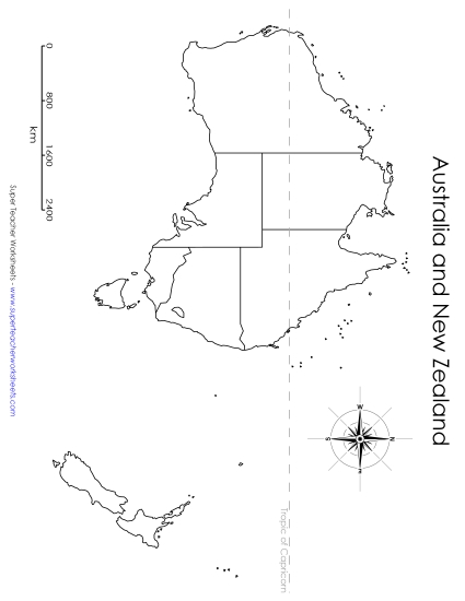 Maps of Australia - Australia & NZ - Blank Map Maps of Australia - Australia & NZ - Blank Map