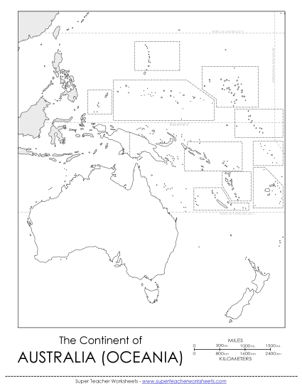 Maps of Oceania - Australia / Oceania - Blank Map Maps of Oceania - Australia / Oceania - Blank Map