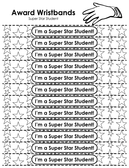 Award Wristbands - Award Wristband - Super Star Student!