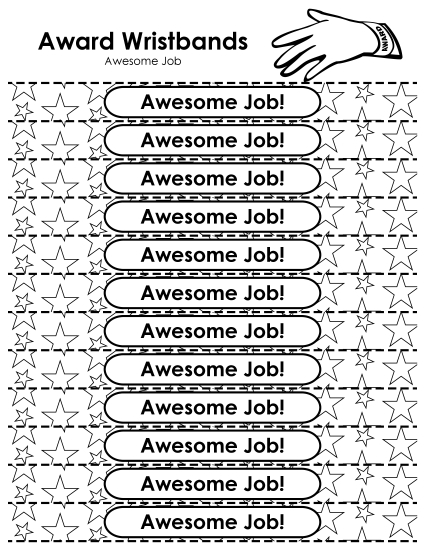 Award Wristbands - Award Wristbands - Awesome Job!