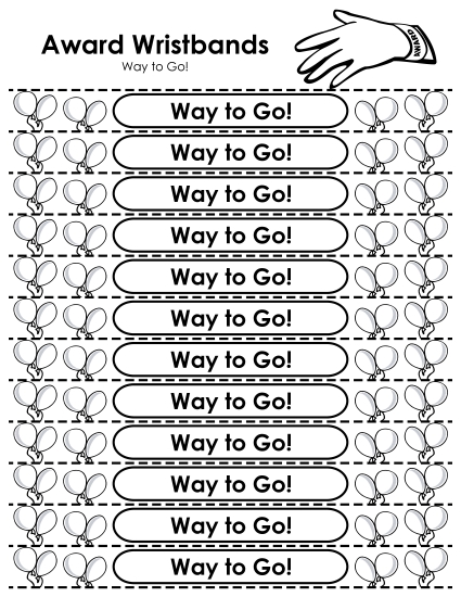Award Wristbands - Award Wristbands - Way To Go!