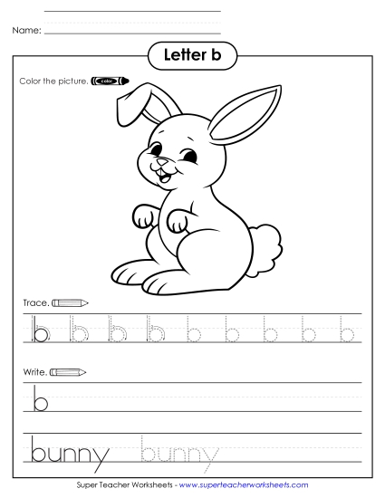 Alphabet Letters - B is for Bunny