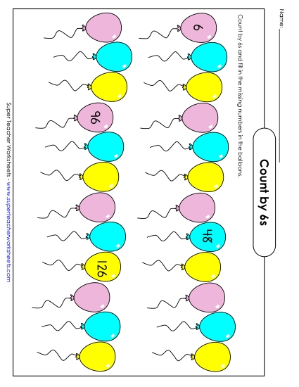Skip Count by 6s - Balloon Counting Skip Count by 6s - Balloon Counting