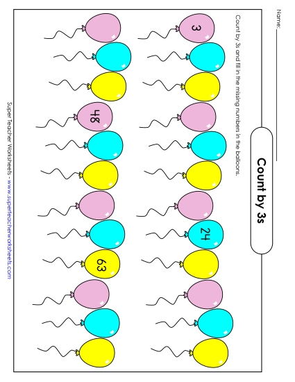 Skip Count by 3s - Balloon Counting Skip Count by 3s - Balloon Counting