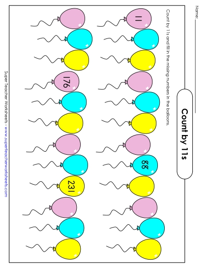 Balloons - Count By 11s Balloons - Count By 11s