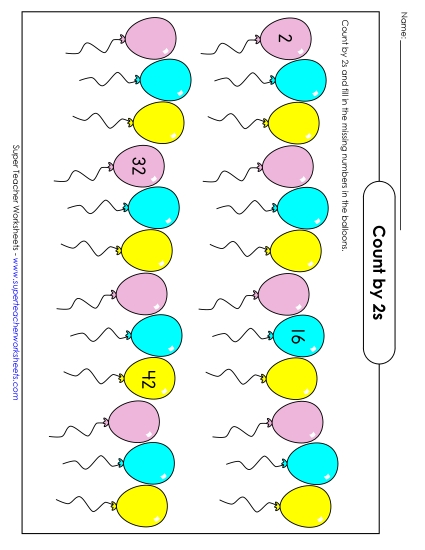 Balloons - Count by 2s Balloons - Count by 2s