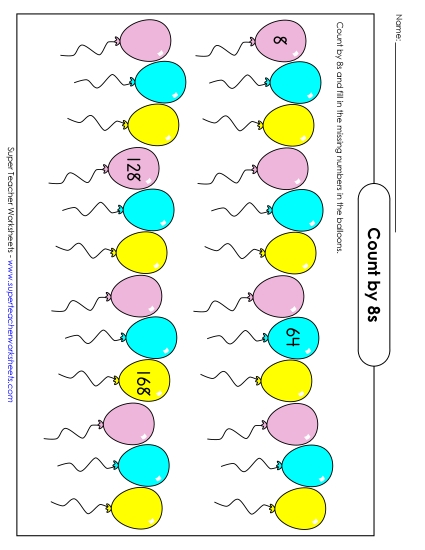 Balloons - Count By 8s Balloons - Count By 8s