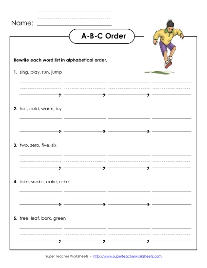 Basic ABC Order (First Letter Only) - Basic ABC Order #2 Basic ABC Order (First Letter Only) - Basic ABC Order #2