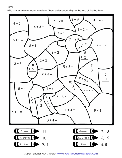 Christmas Addition - Basic Addition Mystery Picture (Reindeer)