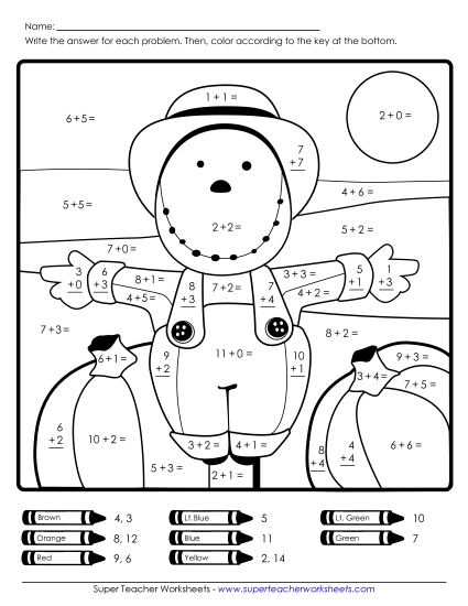 Addition - Basic Addition: Scarecrow Addition - Basic Addition: Scarecrow