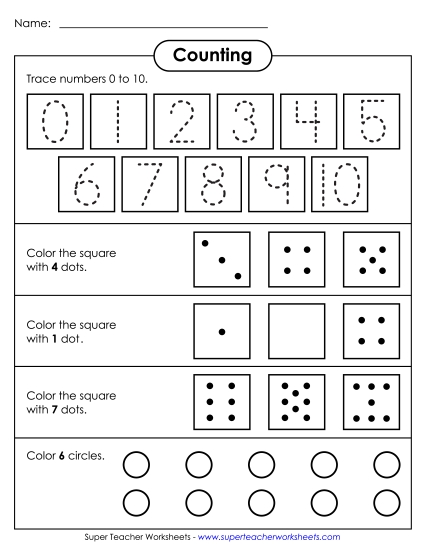 Counting Up to 10 - Basic Trace and Count (0-10) Counting Up to 10 - Basic Trace and Count (0-10)