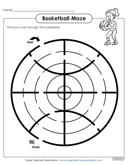 Easy - Basketball Maze Easy - Basketball Maze