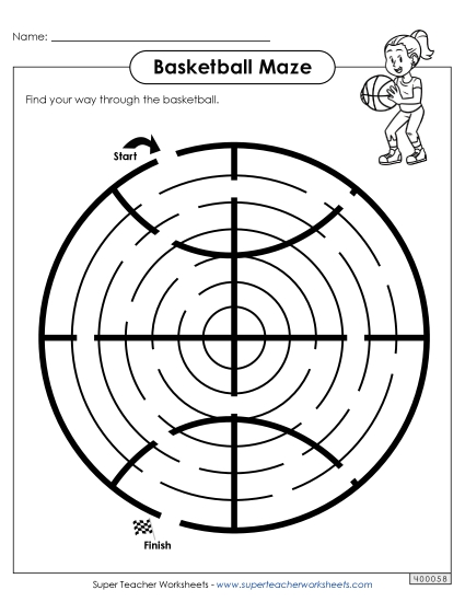 Medium - Basketball Maze Medium - Basketball Maze