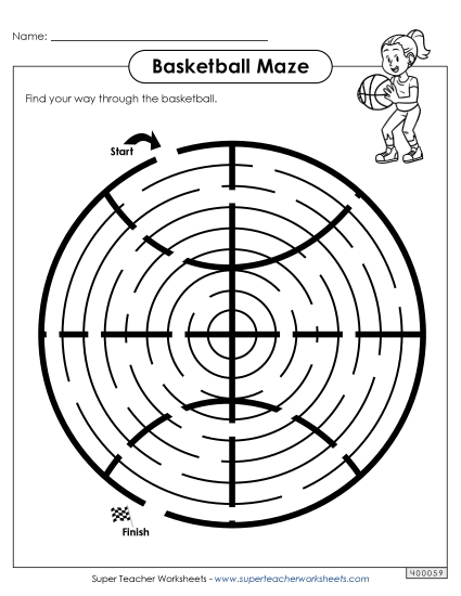 Hard - Basketball Maze Hard - Basketball Maze