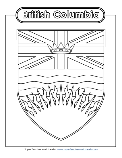 Flag and Coat of Arms - B.C. Escutcheon (Black & White)