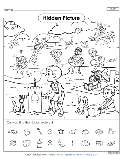 Hidden Pictures - Beach Hidden Pictures - Beach