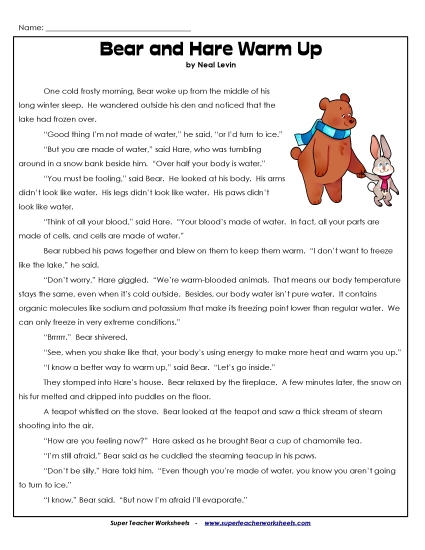 Fiction Stories - Bear and Hare Warm Up (Fiction) 