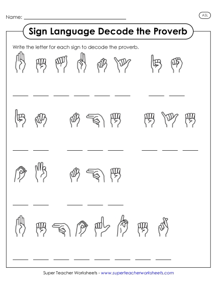 Decode the Proverbs - Beauty Is in the Eye of the Beholder (Printable PDF Worksheet)