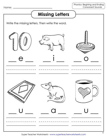 Beginning and Final Letters