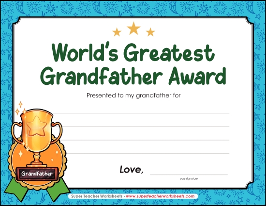 For Grandpas - Best Grandpa Award For Grandpas - Best Grandpa Award