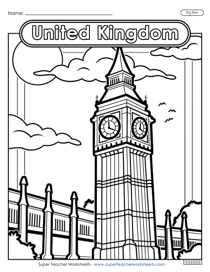 Coloring Page - Big Ben Coloring Page Coloring Page - Big Ben Coloring Page