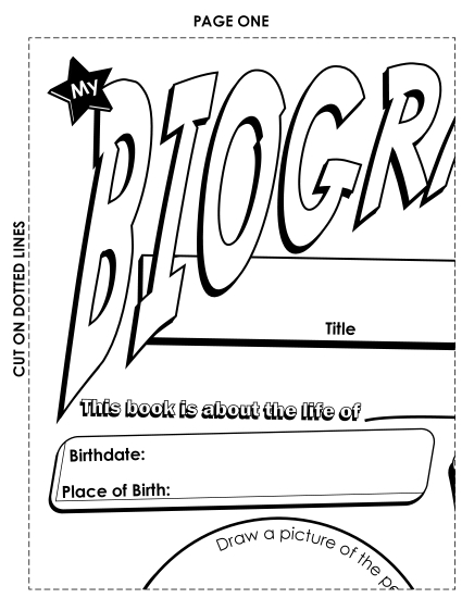 Book Report Posters - Biography Book Poster (Large)
