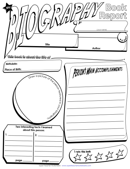 Book Report Posters - Biography Book Poster (Small)