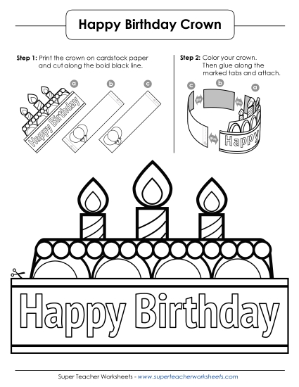 Birthday Crowns - Birthday Crown (Black and White) Birthday Crowns - Birthday Crown (Black and White)