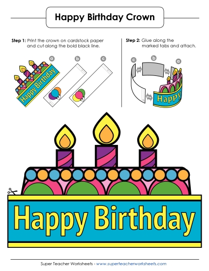 Birthday Crowns - Birthday Crown (Full Color) Birthday Crowns - Birthday Crown (Full Color)