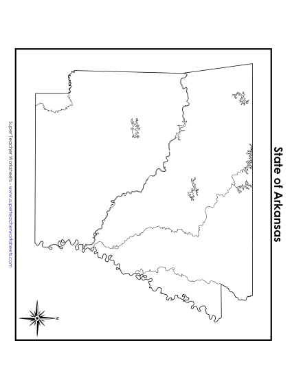Maps - Blank Arkansas Map (No Bordering States)